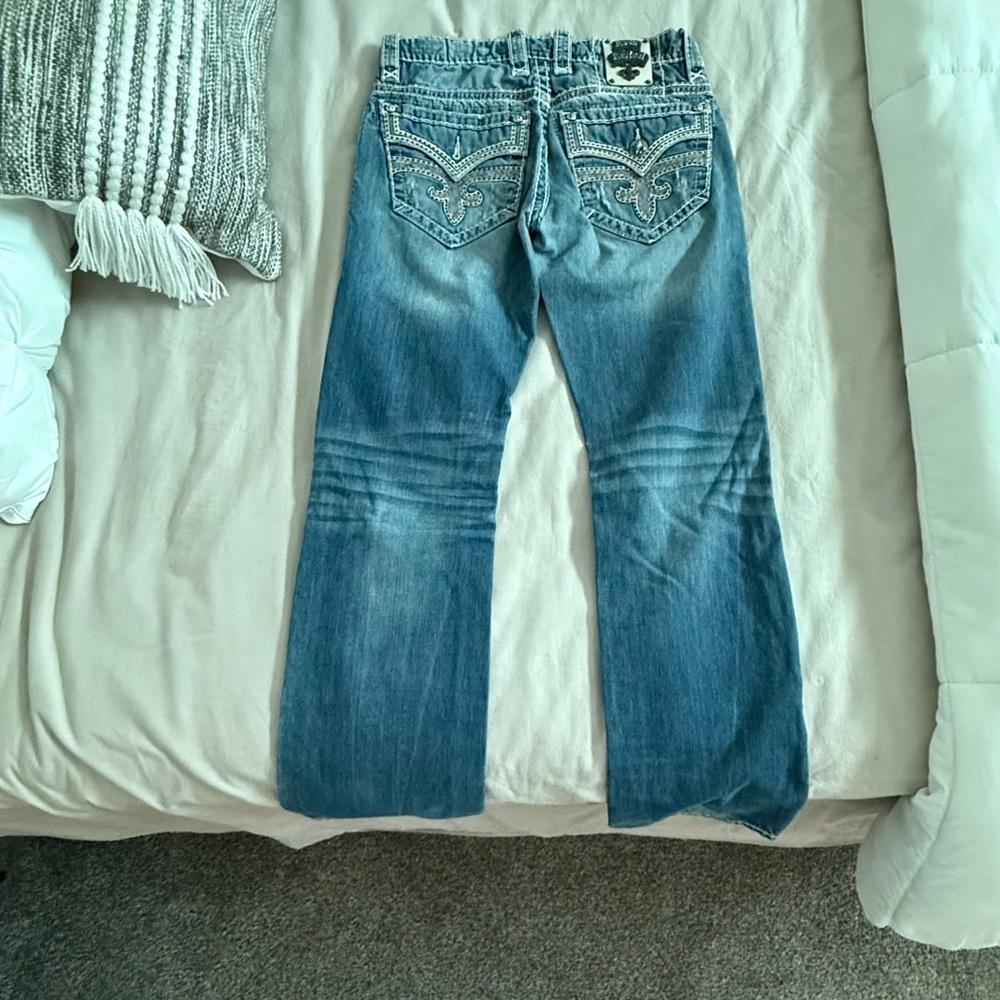 Rock Revival-Gorges Straight Blue Jeans. Excellent condition.